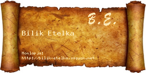 Bilik Etelka névjegykártya